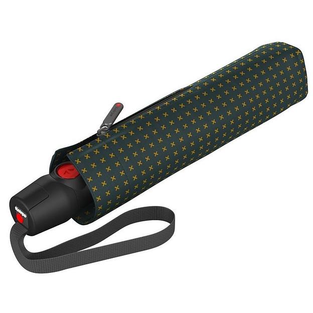 Зонт Knirps автомат T.201 Medium Duomatic 2CROSS GREEN ECOREPEL 95 3201 8485 фото 2