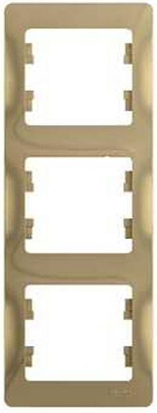 Systeme electric GSL000407 GLOSSA 3-постовая РАМКА, вертикальная, ТИТАН фото 2