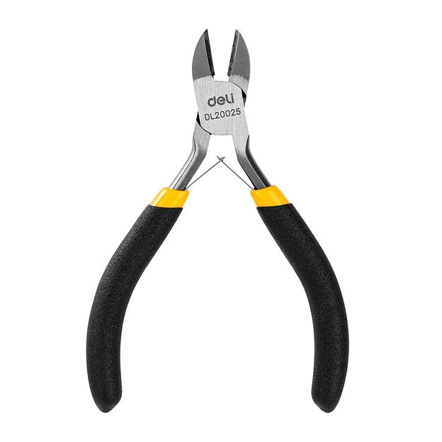 Диагональные мини-бокорезы Deli DL20025 125мм, прорезиненная двухкомпонентная ручка фото 1