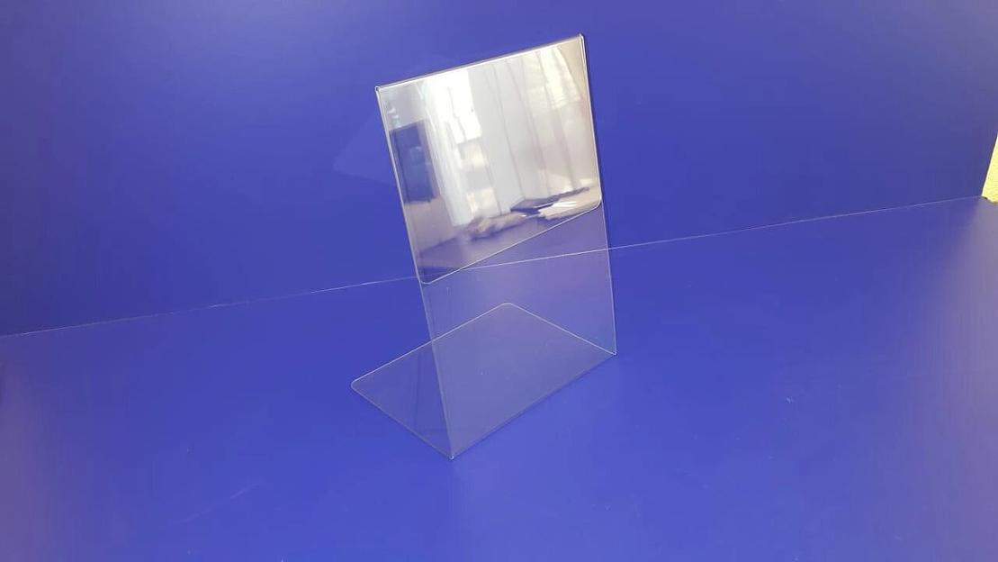 Прозрачный менюхолдер из пластика Пэт 1,5 мм. формат а4 ; (вертикальный,L-Образный). фото 4