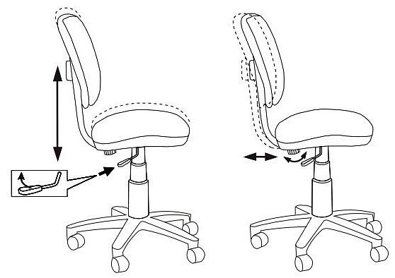 Кресло детское Бюрократ CH-W204NX розовый Velvet 36 крестовина пластик пластик белый фото 7