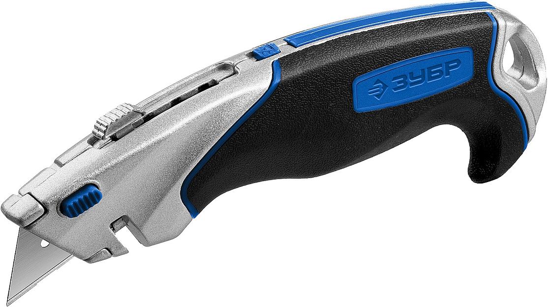 Нож универсальный с автостопом и быстрой заменой лезвий, трап. лезвия А24 фото 2