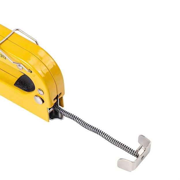 Степлеры, пистолеты, заклепочники Deli Мебельный степлер Deli DL1313 3-в-1. Для скоб 4-14мм D/U/T-типов. 0,6 кг. Полностью стальная конструкция фото 3