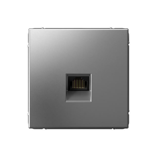 ARTGALLERY РОЗЕТКА компьютерная RJ45, кат. 5е, механизм, СТАЛЬ фото 1