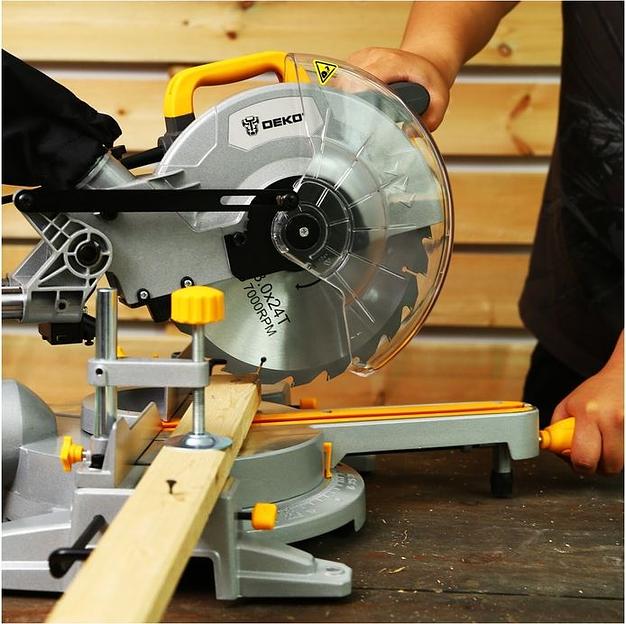 Торцовочная пила Deko DKMS2200-255 Laser 2200Вт 4500об/мин d=255мм фото 4