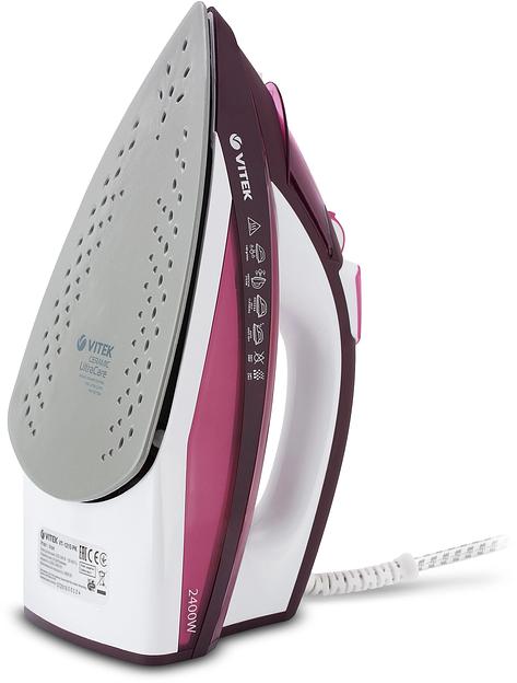 Утюг Vitek VT-1215 2400Вт розовый фото 3