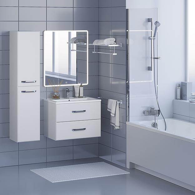 Тумба под раковину для ванной Uperwood Foster 70 см, подвесная, белая фото 6