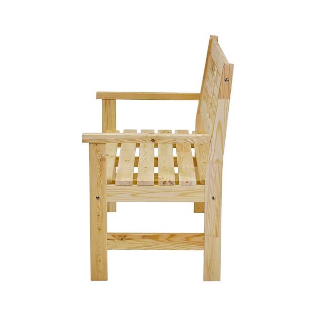 Скамья деревянная для сада и дачи, для 2-х человек Хольмен ОПТ фото 3