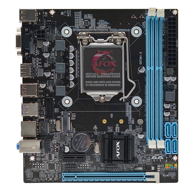 Материнская плата AFOX IH81-MA2-V3, Socket1150, mATX, Retail, 2xDDR3, PCIe2.0, 1xM.2, 100LAN, 6xUSB2, 4xUSB3, CPU TDP 95Вт, VGA, HDMI фото 1