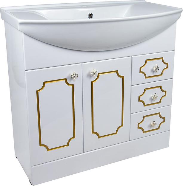 Тумба Соренто 85 DORATIZ 9912.334, белая, патина золото фото 1