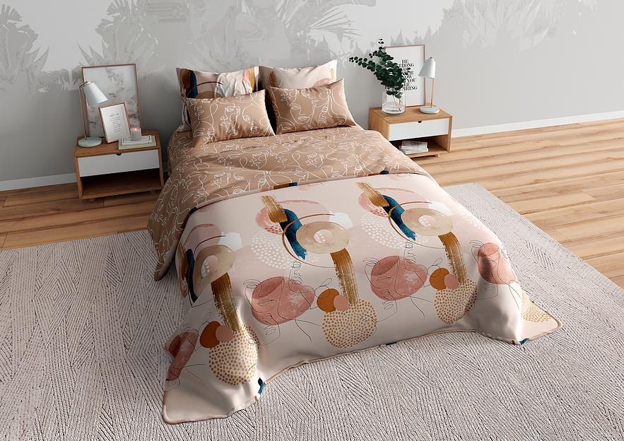 Ткань хлопковая перкаль набивной «Калипсо» с обработкой анти-пиллинг 2.2×33 м фото 1