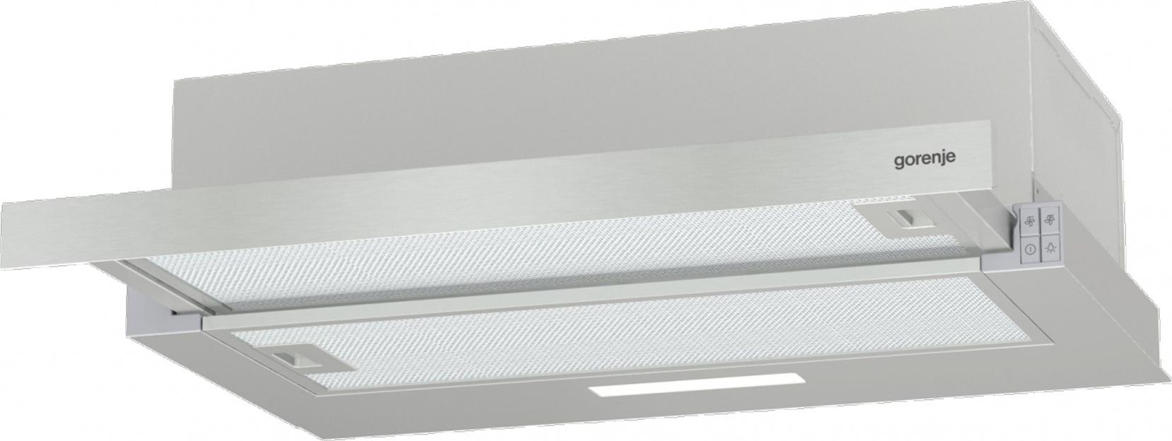 Вытяжка встраиваемая Gorenje TH62E3X нержавеющая сталь управление: кнопочное (1 мотор) фото 6
