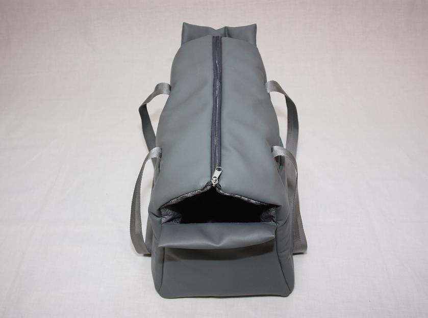 Сумка-переноска Кери (эко-кожа) серый Барс для домашнего питомца ОПТ фото 6