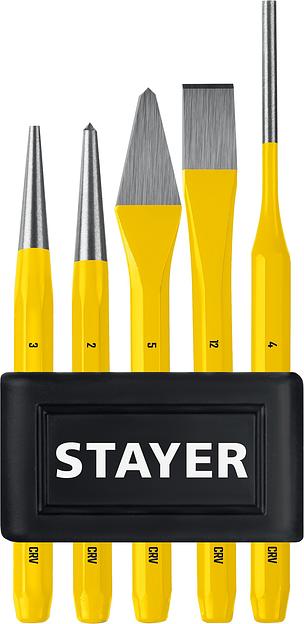 STAYER Hercules, 5 предметов, набор зубил и кернеров в пластиковом держателе, Professional (21077-H5) фото 3