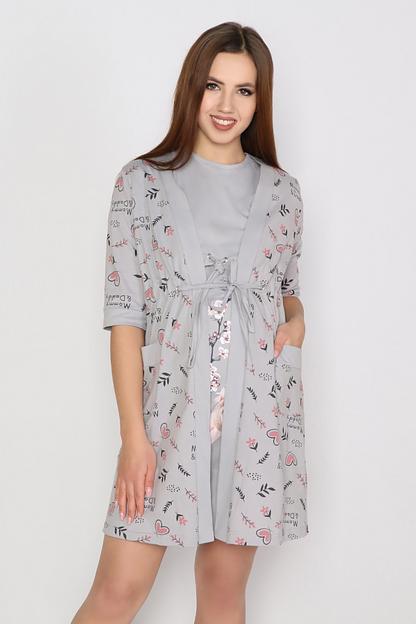 Комплект Style Magro для беременных и кормящих мам «Ангелочек», серый, опт фото 3