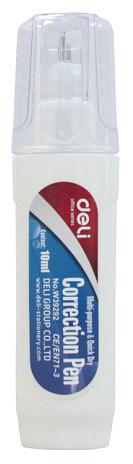 Ручка корректор Deli E39292 шариковый белый 10мл фото 1