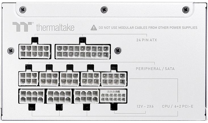 Блок питания Thermaltake ATX 850W Toughpower GT Gen.5 SNOW 80+ gold (20+4pin) APFC 140mm fan 9xSATA Cab Manag RTL фото 5