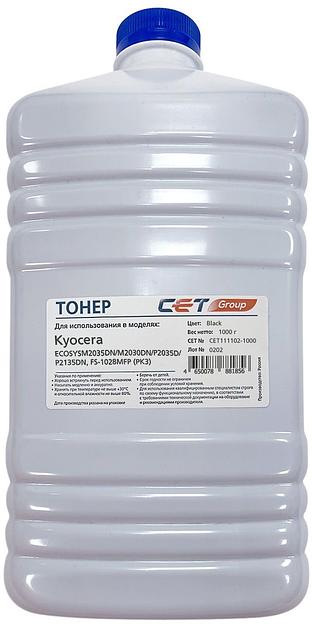 Тонер Cet PK3 CET111102-1000 черный бутылка 1000гр. для принтера Kyocera Ecosys M2035DN/M2030DN/P2035D/P2135DN фото 1