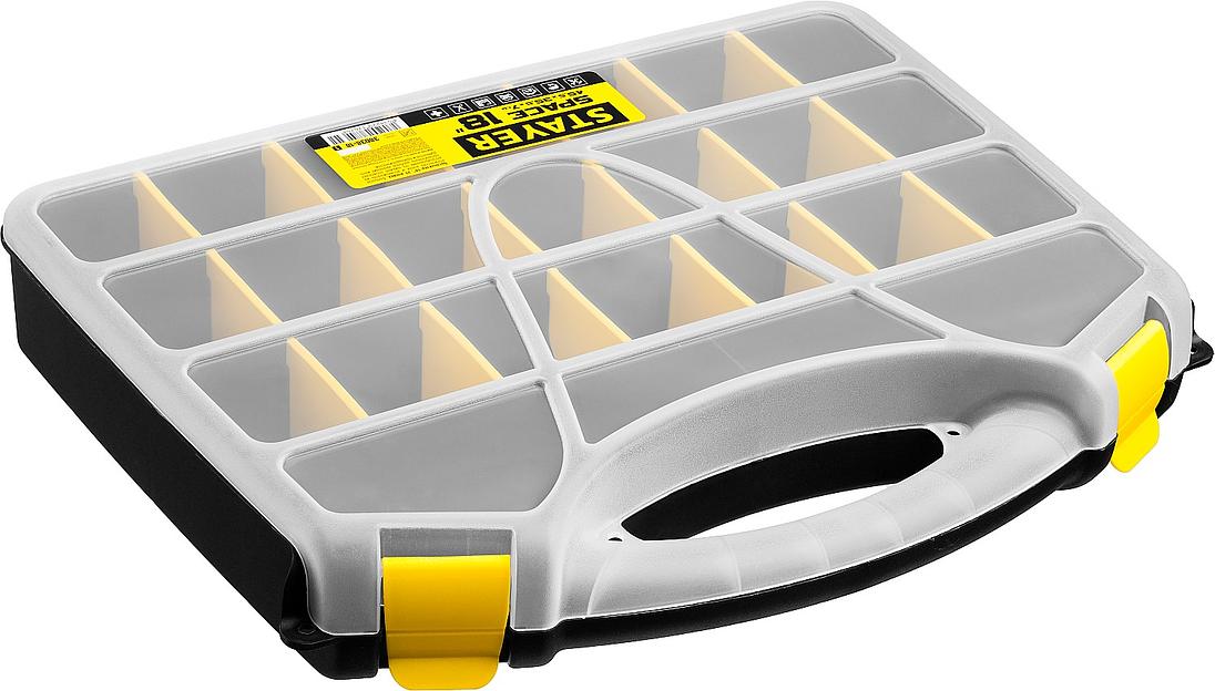 STAYER SPACE-18, 455 х 355 х 70 мм, (18″), пластиковый органайзер с 21 ячейкой (38038-18) фото 3