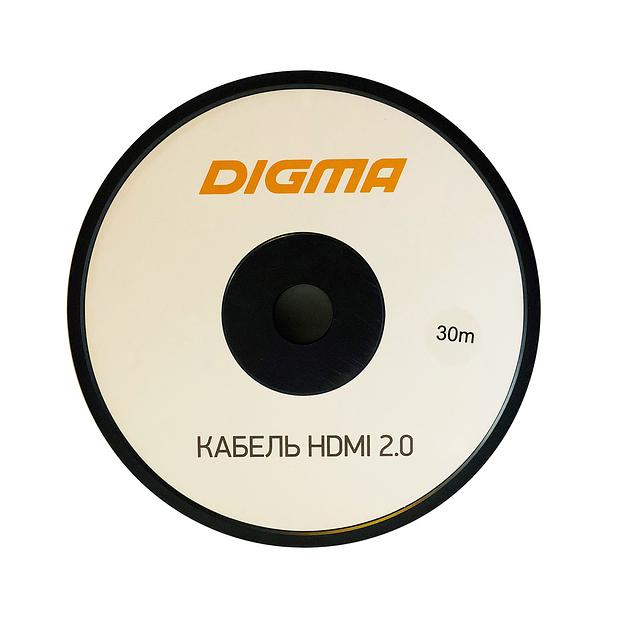 Кабель аудио-видео Digma HDMI 2.0 AOC HDMI (m)/HDMI (m) 30м. Позолоченные контакты черный (BHP AOC 2.0-30) фото 3