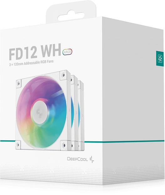 Вентилятор для корпуса Deepcool FD12 ARGB 120х120x25 белый 4-pin (упак.:3шт) (R-FD12-WHAPN3-G) Ret фото 10