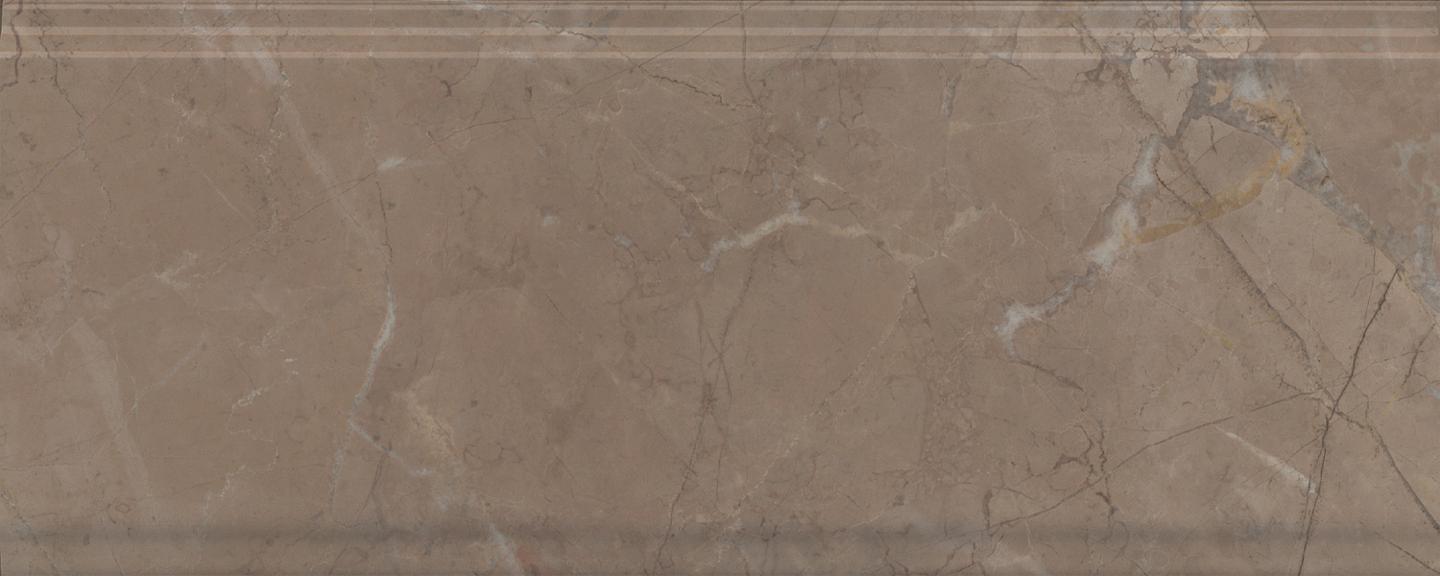 Бордюр Kerama Marazzi Серенада бежевый темный глянцевый обрезной 120x300 фото 1