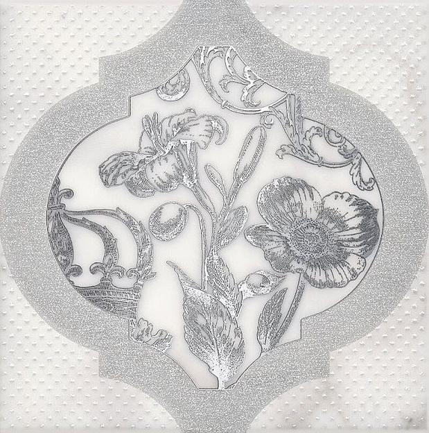 Декор Kerama Marazzi Фрагонар белый 15х15 фото 1