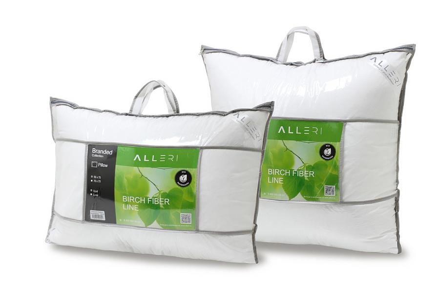 Подушка «Береза» микрофибра двухкамерная 70×70 ОПТ фото 3