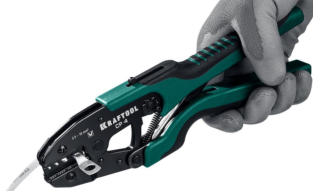 KRAFTOOL CP-4, 0.5 - 10 мм2, для медных наконечников и гильз, пресс-клещи (45461-4) фото 3