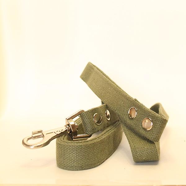 Поводок брезентовый зелёный 1,5 м ОПТ фото 1