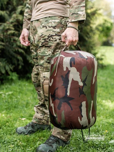 Спальный мешок туристический камуфляж фото 4