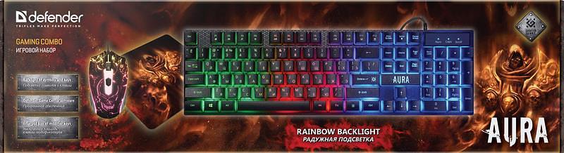 Defender Игровой набор Aura MKP-117 RU,Light [52117] {мышь+клавиатура+ковер} фото 10