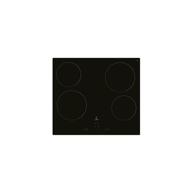 Электрическая варочная поверхность LEX EVH 640A BL, конфорок: 4 шт., стеклокерамика, независимая, черный фото 1