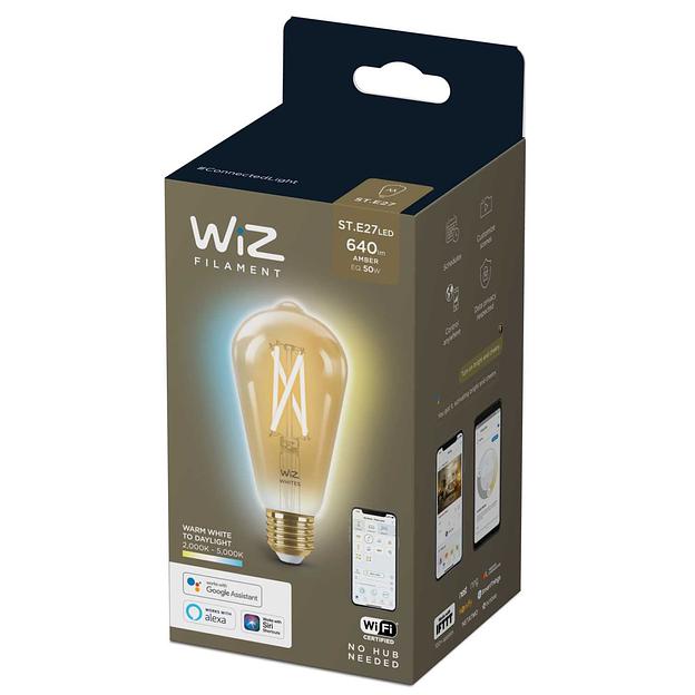Лампа светодиодная WiZ Wi-Fi BLE50WST64E27920-50Amb1PF/6 фото 3