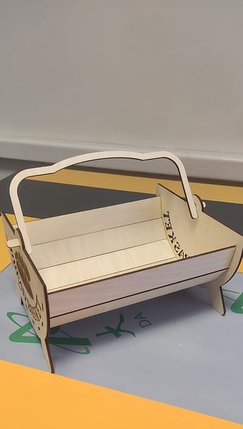 Кухонная корзинка из дерева Твоё время фото 3