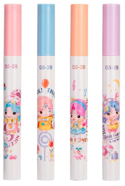 Грифель Deli S1373 0.5мм 2B пластик ассорти фото 1