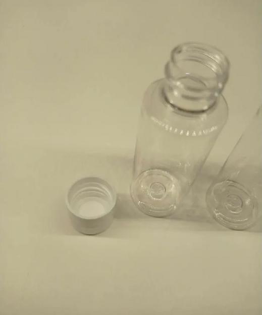 Бутылка прозрачная ПЭТ 30 мл с белой крышкой фото 3