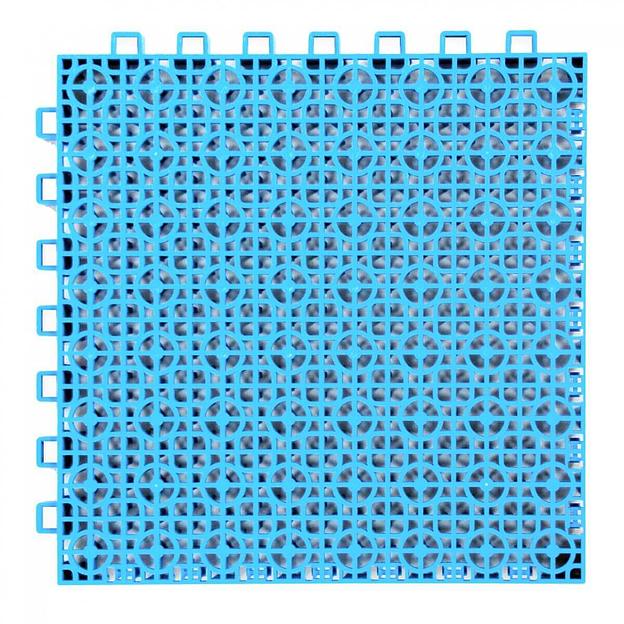 Клевер-Спорт – модульное спортивное покрытие, Цвет Голубой RAL 5012, Толщина модуля 20 мм. фото 1