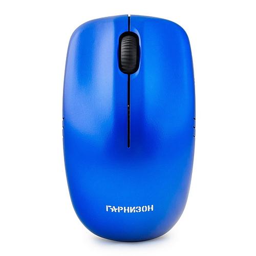 Мышь беспров. Гарнизон GMW-400B, чип X, синий, 1200 DPI, 2 кн.+ колесо-кнопка фото 1