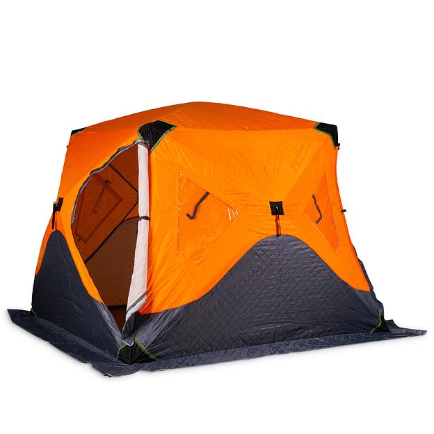 Палатка для зимней рыбалки куб оранжевая AG2038-1 фото 5