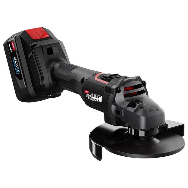 УШМ (болгарки) Deli Угловая шлифмашина аккумуляторная Deli DE-JM20-2D4 (2АКБ*4Ач + ЗУ, 20В, 125мм, М14, 3500/6000/10000об/мин, сумка) фото 2