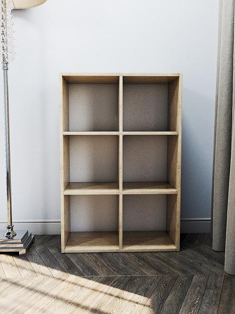 Стеллаж вертикальный Wood&Stone «Малави» дуб бунратти 62.8×31.5×93.4 см фото 4