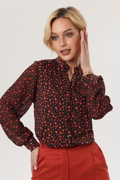 Блузка женская  4015-24/01/Черный, красный  фото 1