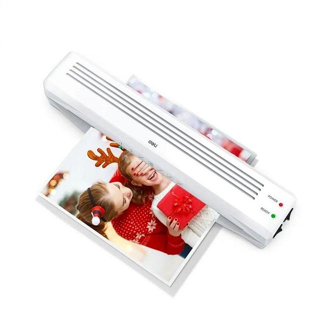 Ламинатор Deli E14379 белый A3 (80-125мкм) 32см/мин хол.лам. лам.фото реверс фото 5