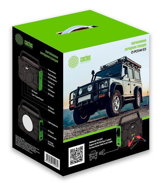 Мобильный аккумулятор Cactus CS-PCS144-EC5 40000mAh 2.1A 2xUSB черный/зеленый фото 4
