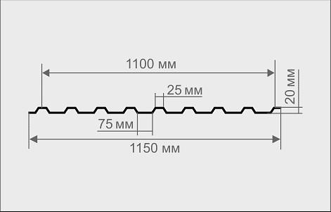Профлист СН20 с покрытием PRINTECH 1150х1100 мм (светлое дерево) фото 3