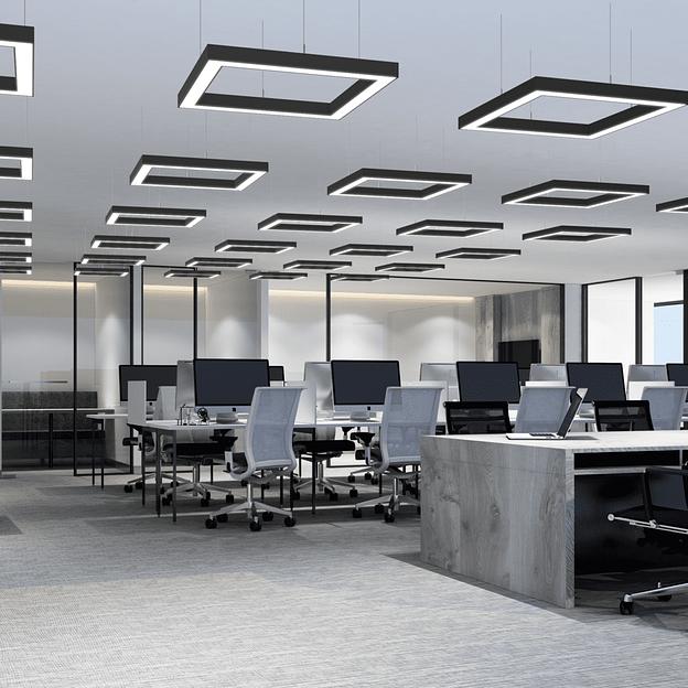 Светильник квадратный подвесной 550х550х50 3000К 4000K 5000К 36W Черный, Белый фото 3