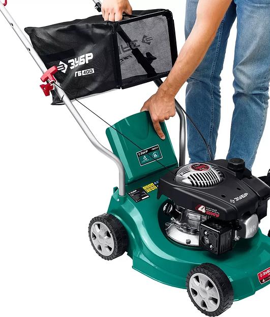 Газонокосилка бензиновая, ЗУБР 2.6 кВт, 3.5 л. с., 400 мм, серия «Мастер» (ГБ-400) фото 5