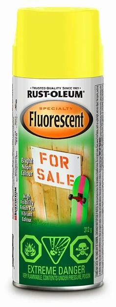 Краска SPECIALTY флуоресцентная (цвет жёлтый), спрей 0,312кг опт фото 1