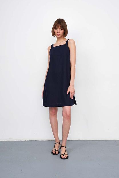 Сарафан короткий D010_NAVI/Темно-синий фото 2
